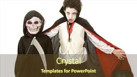 Presentation with grim reaper - Presentation theme enhanced with vampire and the grim reaper background and a tawny brown colored foreground