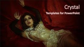  Presentation with vampire - PPT theme consisting of vampire demonic woman dressed background and a wine colored foreground