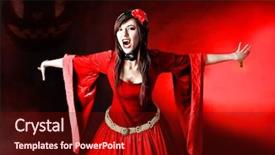  Presentation with vampire - Theme enhanced with vampire in medieval era dress background and a  colored foreground