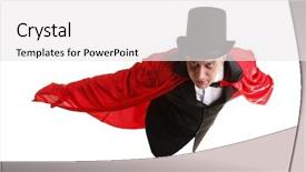  Presentation with vampire - Slides having vampire is flying background and a white colored foreground