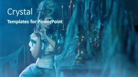  Presentation with vampire - Slide set consisting of vampires charming and terrible vampire woman in the old abandoned castle vintage style halloween background and a ocean colored foreground