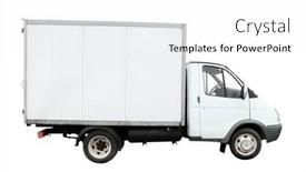  Presentation with van terminal - Cool new presentation theme with van-under-the-white-background backdrop and a white colored foreground