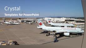  Presentation with airline - Presentation having vancouver-bc-canada-september-13 background and a teal colored foreground