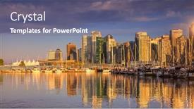  Presentation with metropolitan - PPT layouts enhanced with vancouver-canada-on-july-1 background and a ocean colored foreground