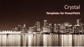  Presentation with vancouver city - Colorful presentation design enhanced with vancouver-city-downtown-architecture backdrop and a wine colored foreground