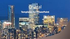  Presentation with vancouver city - Amazing PPT layouts having vancouver city skyline at night backdrop and a ocean colored foreground