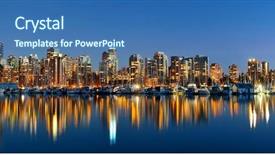  Presentation with vancouver - Cool new theme with vancouver downtown architecture and boat backdrop and a ocean colored foreground