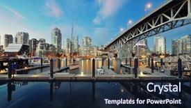  Presentation with vancouver - Slide set consisting of vancouver false creek at night background and a wine colored foreground