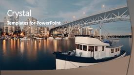  Presentation with milvian bridge - Beautiful slide deck featuring vancouver false creek at night backdrop and a gray colored foreground