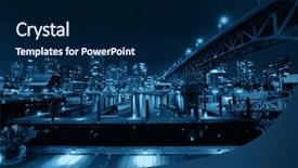  Presentation with river or creek - Audience pleasing presentation consisting of vancouver false creek at night backdrop and a navy blue colored foreground