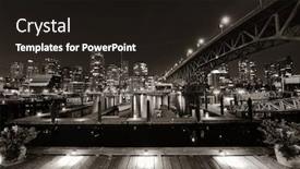  Presentation with vancouver - PPT theme having vancouver-false-creek-at-night background and a wine colored foreground