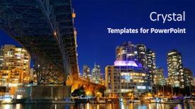  Presentation with pride rainbow crosswalk vancouver pedestrians - Cool new slide deck with vancouver-false-creek-at-night backdrop and a navy blue colored foreground