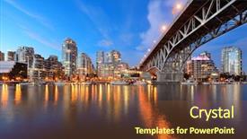  Presentation with vancouver - Presentation design consisting of vancouver false creek at night background and a tawny brown colored foreground