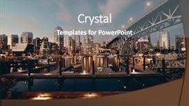  Presentation with vancouver - Presentation design enhanced with vancouver false creek at night background and a gray colored foreground
