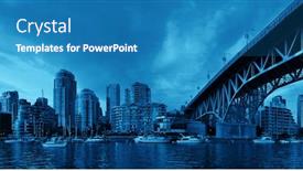  Presentation with vancouver - Presentation design having vancouver-false-creek-panorama background and a teal colored foreground