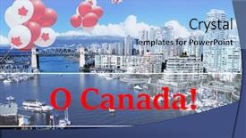  Presentation with vancouver city - Slide deck featuring vancouver for canada day background and a light blue colored foreground