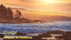  Presentation with british columbia - Slide set having vancouver-island-landscapes-at-sunset background and a tawny brown colored foreground