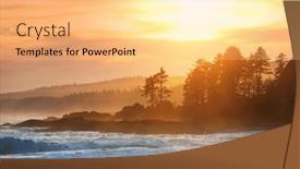  Presentation with british columbia - Presentation theme consisting of vancouver-island-landscapes-at-sunset background and a yellow colored foreground