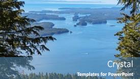  Presentation with british columbia - PPT theme enhanced with vancouver-island-landscapes-at-sunset background and a teal colored foreground