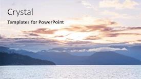  Presentation with british columbia - PPT theme with vancouver-island-landscapes-at-sunset background and a  colored foreground