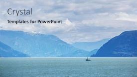  Presentation with british columbia - Slide set featuring vancouver-island-landscapes-at-sunset background and a light blue colored foreground