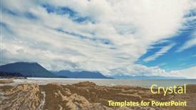  Presentation with british columbia canada - Slide deck with vancouver-island-landscapes-at-sunset background and a tawny brown colored foreground