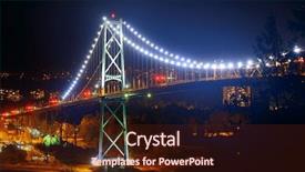  Presentation with lions - Presentation theme enhanced with vancouver lions gate bridge night background and a  colored foreground