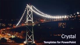  Presentation with lions - Colorful slide set enhanced with vancouver lions gate bridge night backdrop and a wine colored foreground