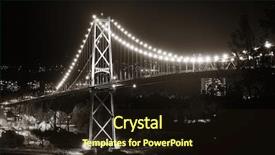  Presentation with lions - Theme enhanced with vancouver lions gate bridge night background and a  colored foreground