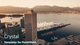  Presentation with vancouver - Colorful theme enhanced with vancouver-rooftop-view-with-urban backdrop and a wine colored foreground
