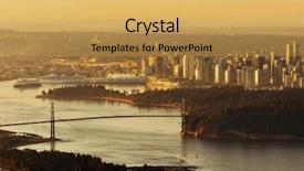  Presentation with lions - PPT layouts featuring vancouver sunrise with lions gate background and a yellow colored foreground