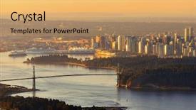  Presentation with lions - Cool new PPT layouts with vancouver sunrise with lions gate backdrop and a yellow colored foreground