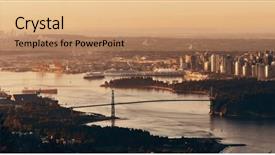  Presentation with lions - Slide set consisting of vancouver sunrise with lions gate background and a coral colored foreground