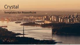  Presentation with lions - Amazing slide set having vancouver sunrise with lions gate backdrop and a coral colored foreground