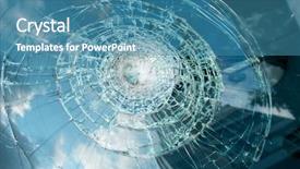  Presentation with broken glass - Slides enhanced with vandalism - broken glass of a car background and a teal colored foreground