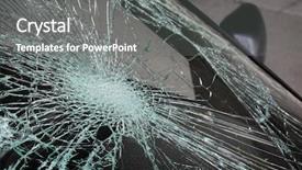  Presentation with broken glass - Colorful slides enhanced with vandalism - broken glass on a car backdrop and a gray colored foreground