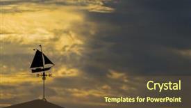  Presentation with colorful water droplets - Slides enhanced with vanets - colorful sunset over water background and a tawny brown colored foreground