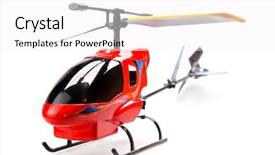  Presentation with helicopter - Cool new theme with vanets - toy helicopter over white background backdrop and a white colored foreground