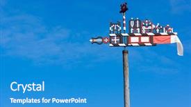  Presentation with blue weather vane - Theme with vanets - wooden carved weather vane background and a teal colored foreground