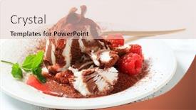  Presentation with vanilla - Presentation with vanilla and chocolate sundae background and a lemonade colored foreground