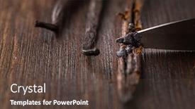  Presentation with vanilla - PPT theme consisting of vanilla-beans-and-seed-pods background and a tawny brown colored foreground