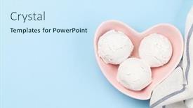  Presentation with ice blue - Presentation with vanilla-ice-cream-scoops background and a cool aqua colored foreground