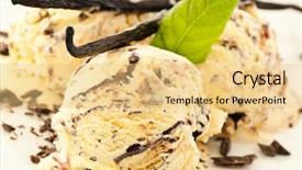  Presentation with ice cream - Theme enhanced with vanilla ice cream background and a lemonade colored foreground