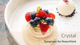  Presentation with vanilla - Cool new PPT layouts with vanilla-meringue-with-fresh-berries backdrop and a lemonade colored foreground