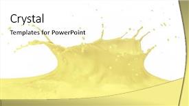  Presentation with vanilla splash - Presentation design featuring vanilla milk splash isolated on white background background and a white colored foreground