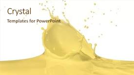  Presentation with vanilla splash - Colorful PPT layouts enhanced with vanilla milk splash isolated backdrop and a cream colored foreground