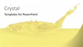  Presentation with vanilla splash - Amazing PPT theme having vanilla milk splash isolated on white background backdrop and a white colored foreground