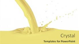  Presentation with vanilla splash - Cool new slide set with vanilla-milk-splash-isolated backdrop and a blonde colored foreground