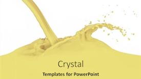  Presentation with vanilla splash - PPT theme enhanced with vanilla-milk-splash-isolated background and a yellow colored foreground