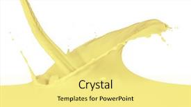  Presentation with vanilla splash - Presentation consisting of vanilla milk splash isolated background and a  colored foreground